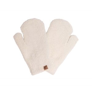 ComfyLuxe Solid Knit Mittens - Ivory