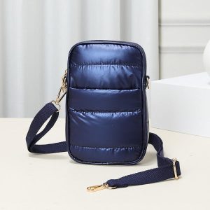 Nora Puffer Crossbody Bag - Navy